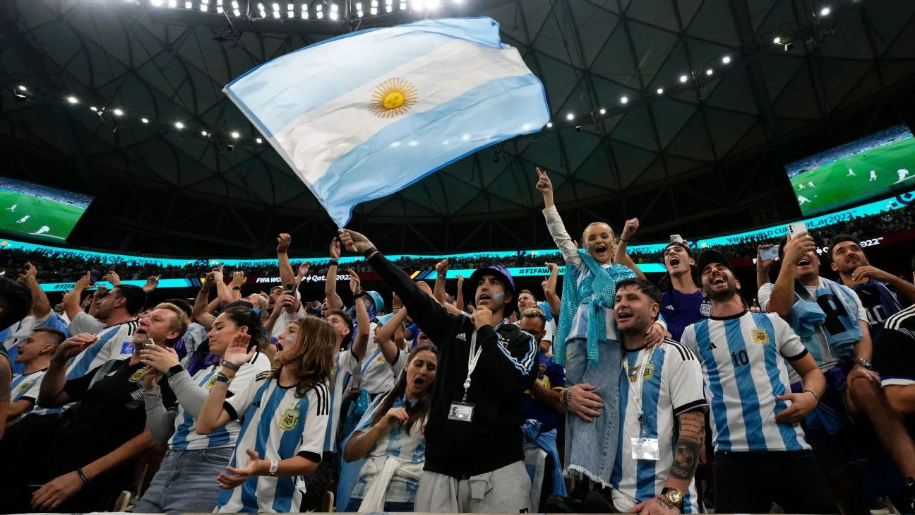 Afición argentina en el Mundial 2022